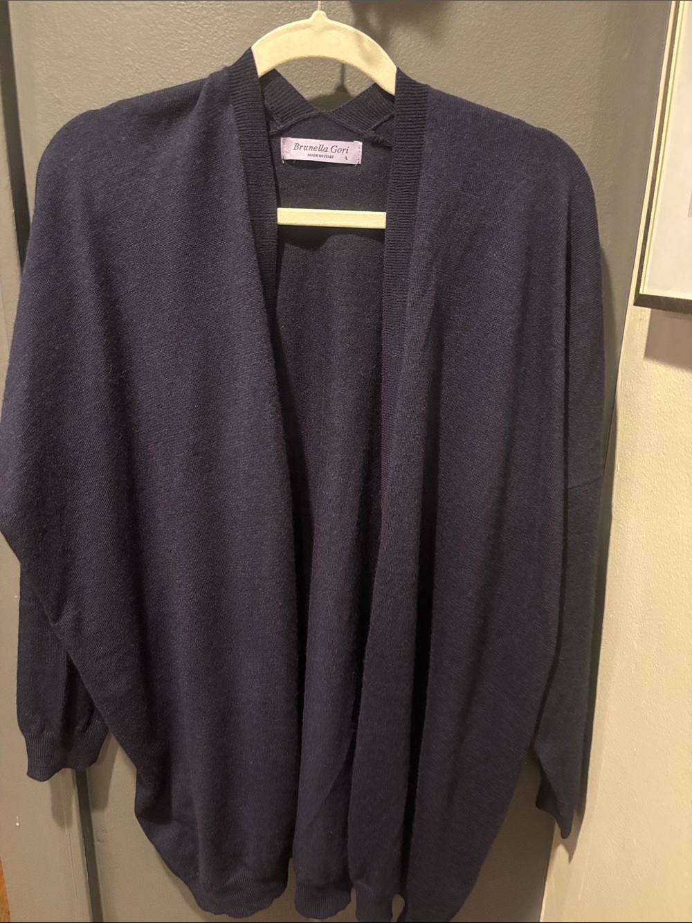 Brunella Gori Navy Open-Front Women's Cardigan